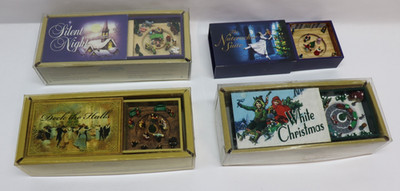 Lot 4 Mr Christmas Gold Label Animated Scene Music Boxes AS IS Parts Repair