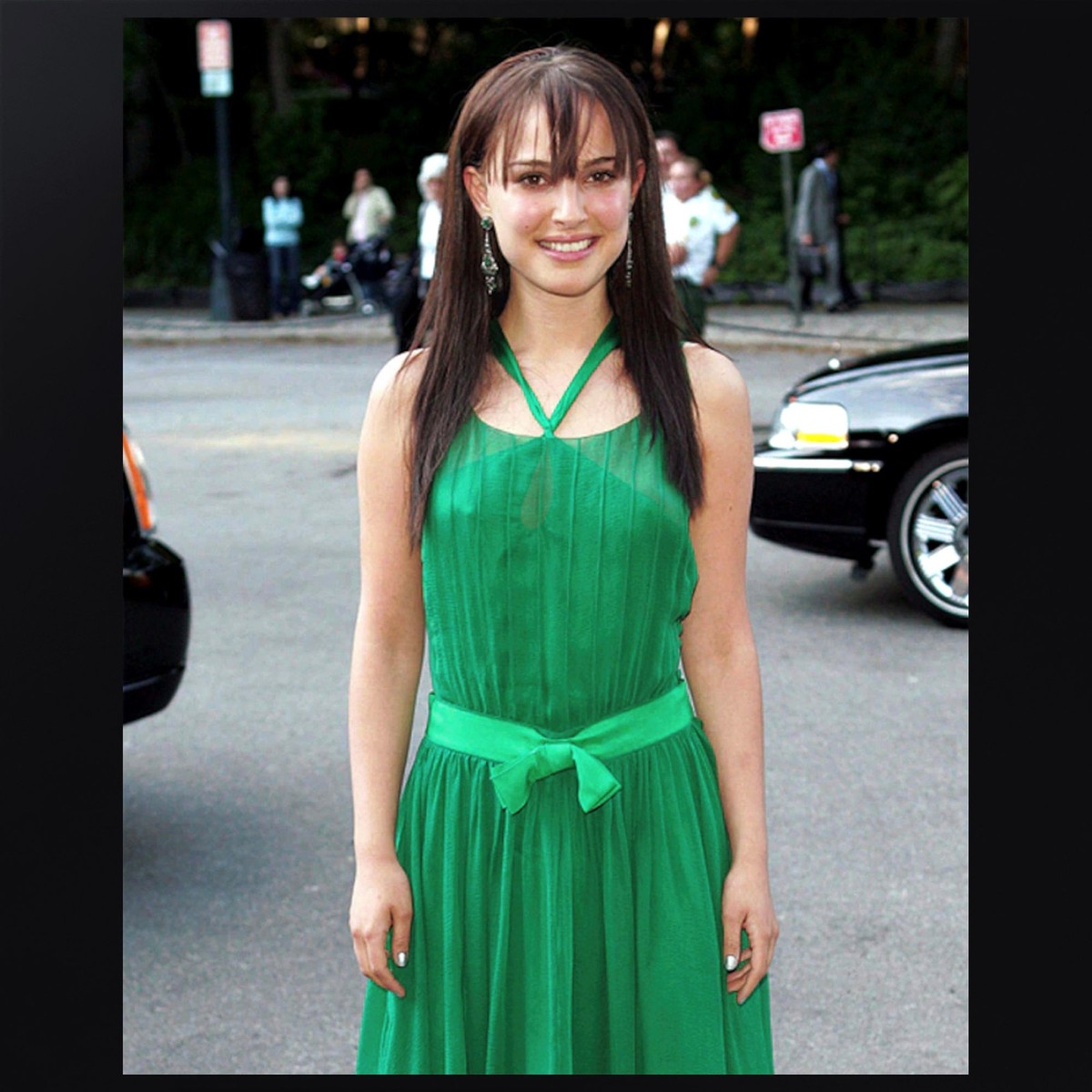 green emerald velvet dress Amazon.com: Natalie Portman Blue Strapless Dress Photo Print (16 x 20)