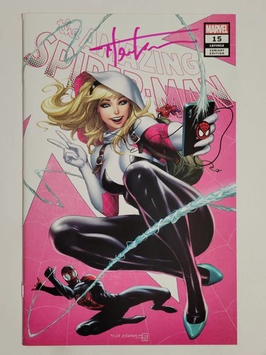 Amazing Spider-man #15 Marvel NM 9.4 Variant Cover Signed by Tyler Kirkham w/COA