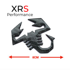 FIAT 500 595 695 ABARTH GLANZ CARBON SCORPION BADGE - 3M TAPE