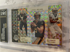 DREW BREES / KAMARA/ THOMAS SAINTS 2020 MOSAIC FLEA FLICKER PRIZM FF12 GRADED 10