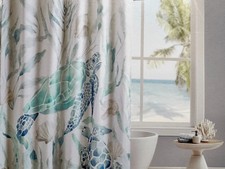 Shower Curtain sea Turtle Theme   NEW 