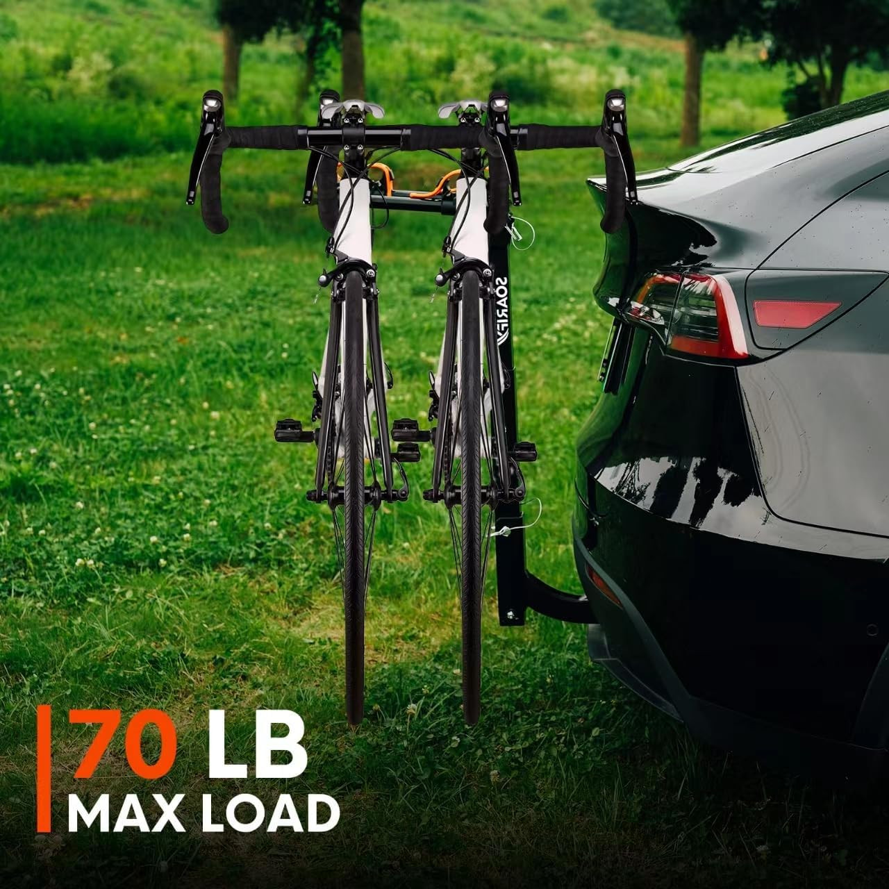 Heavy-Duty Hitch Bike Rack for 2 Bikes - Fits Cars, SUVs, RVs, 70 lbs Capacity