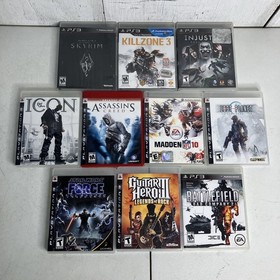 Sony PlayStation 3 Slim PS3 CECH-3001A Console Bundle 10 Games + Digital Games!