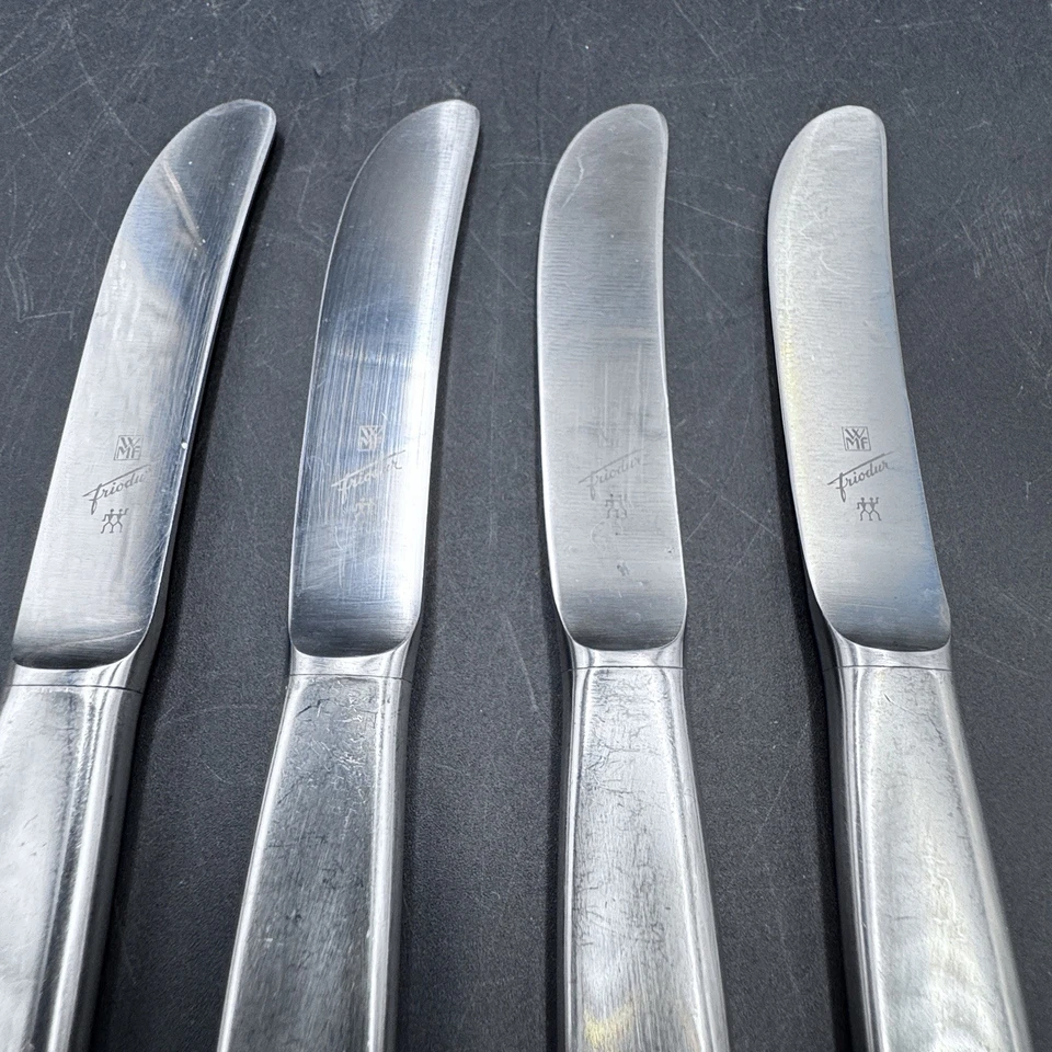 4 WMF Cromargan Germany LAUREL Dinner Knife Older Triangle Mark Stainless 8" - Image 3 of 4