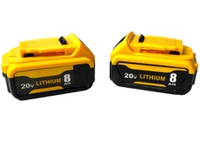 Lot of 2 FOR DEWALT 20V 8.0 AH 144Wh Lithium-Ion Batteries - BA001D