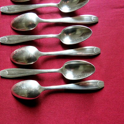 Lot De 12 Cuillères à Café Apollo – Métal Argenté – Couverts D'occasion