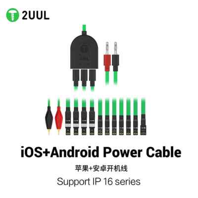 2UUL PW02 Data Startup Power Boot Cable 3 Type-C for iPhone 7-16 Pro Max Android