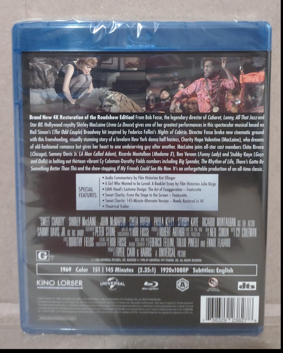 NEW - Sweet Charity Blu-ray 1969 [Kino Lorber] Shirley MacLaine