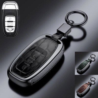 Zinc Alloy Leather Car Key Case Cover For Audi Q5 A3 A4 S4 S6 A8 TT A5 A6 A7 RS