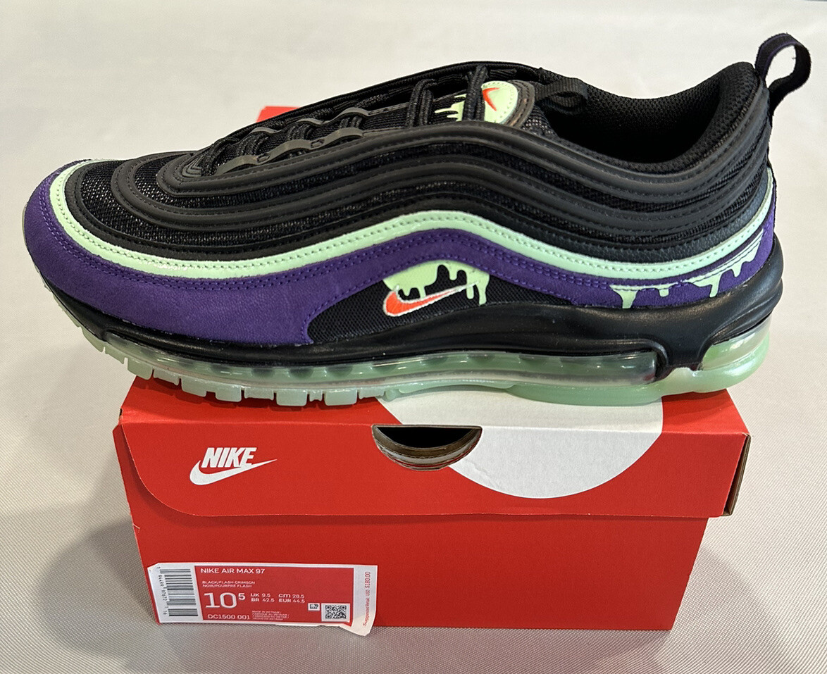 air max 97 halloween slime on feet