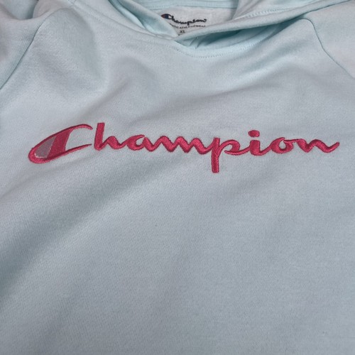 Champion Hoodie Girls Size Youth XL Blue Mist Sweatshirt - Picture 7 of 21