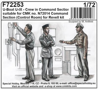 CMK U-boat U-IX Crew in Command Section suitable for CMK N72014 1:72 Art. F72253