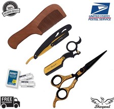 Hair Cutting Scissors Thinner Barber Shear 6.5" Professional Hair Dressing Kit