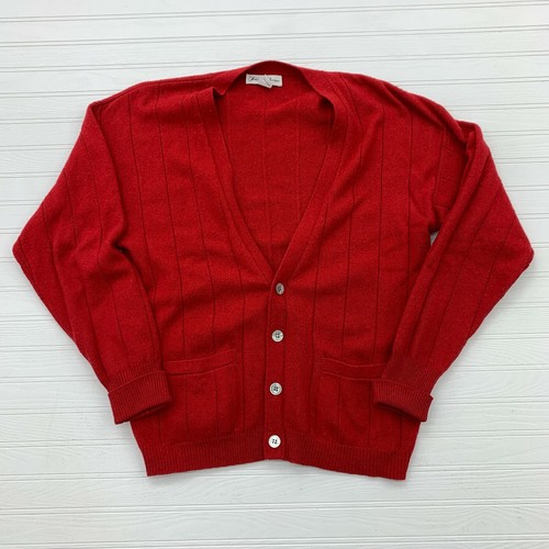 Vintage Saks Fifth Avenue Red Cardigan 
