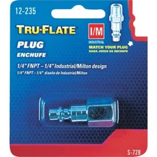 Tru-Flate 12-235 1/4" FNPT - 1/4" Ind Milton Plug