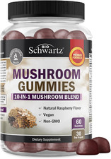 Mushroom Gummies for Adults - 10-In-1 Functional Mushroom Supplement 60 Count