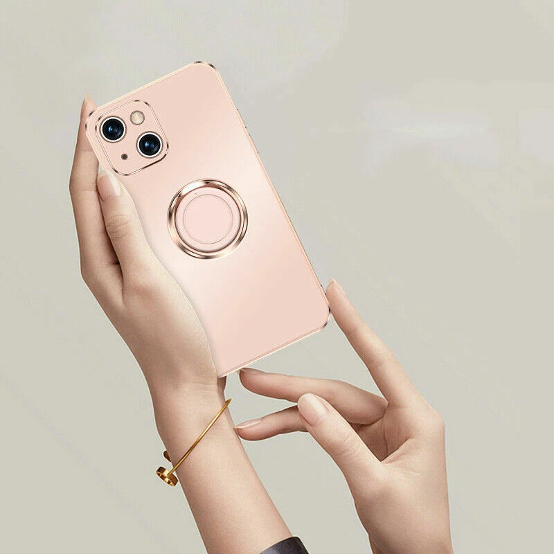 Luxury Matte Magnetic Car Holder Phone Case for iPhone 13 12 11 XR X 8 7