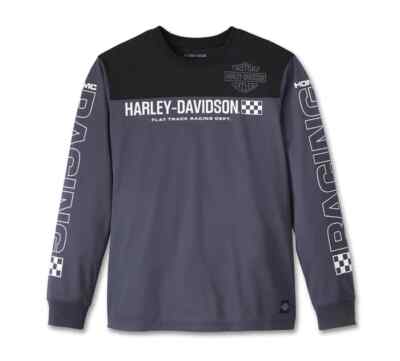 HARLEY-DAVIDSON Men's Blue Blazes Long Sleeve Racing Jersey
