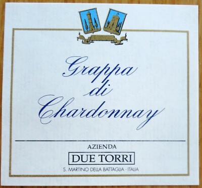 Wine labels ITALY GRAPPA Chardonnay Az Due Torri S Martino Batag wine labels