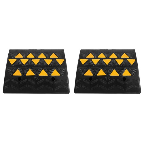 2pcs Heavy Duty Rubber Curb Ramps Driveway Threshold Ramp For Car Vehicle - Picture 4 of 12