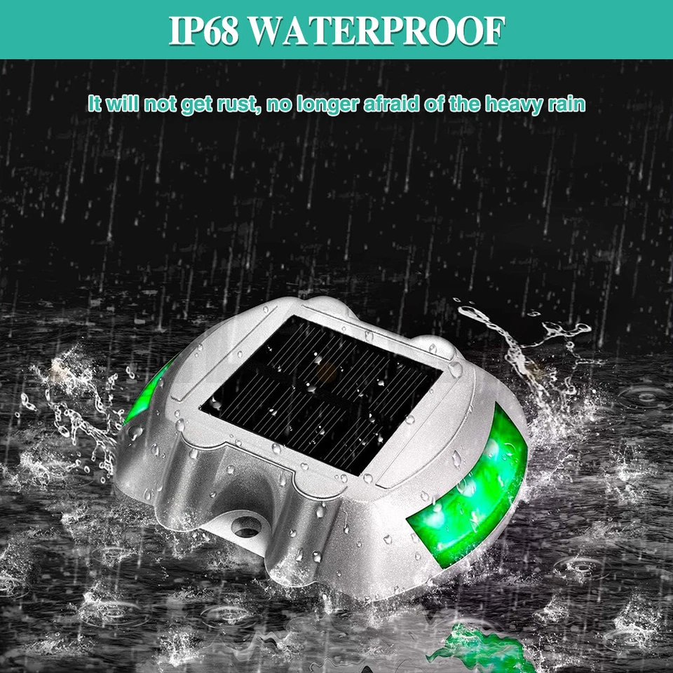 1/2/4x Solar Driveway Lights Deck Pathway Lights Solar Dock LED Safety Light - image 3 of 4