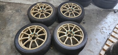 JDM Advan Racing RC 3 Wheels 17in 5x114.3 8j +38 Skyline S13