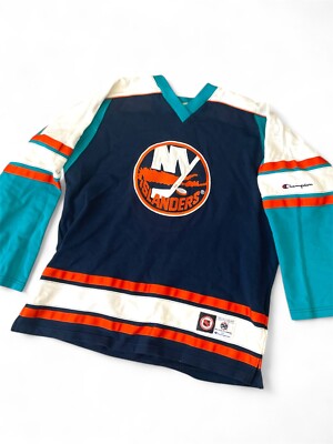 Champion Vintage New York NY Islanders Sweatshirt Hoodie NHL Enterpises Gr. L