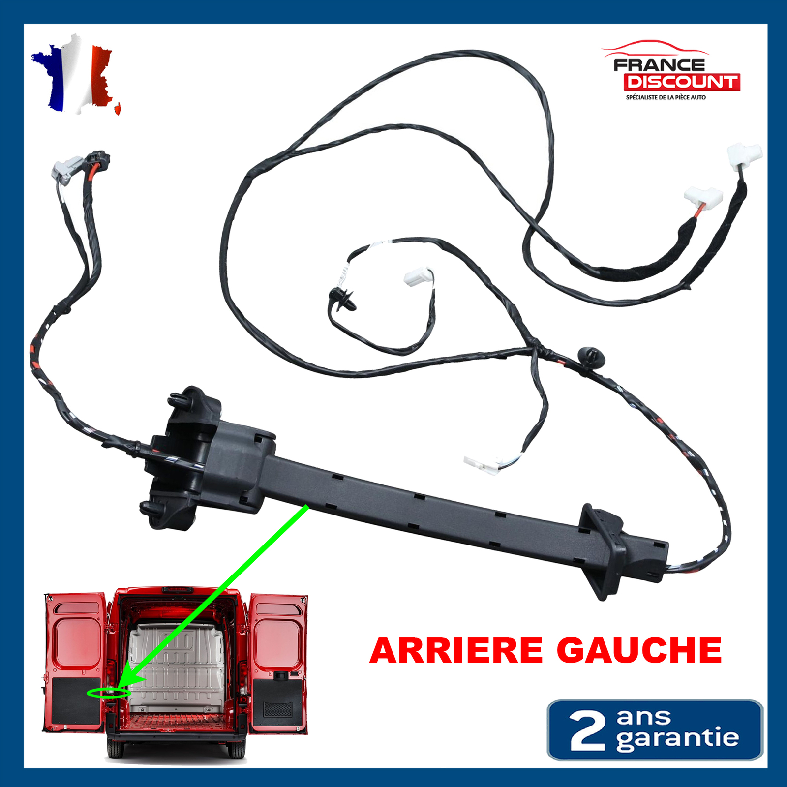 Câblage porte arrière gauche Ducato Boxer Jumper contre les fils coupés de fermeture 1343887080