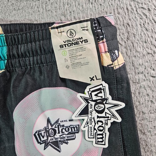 NWT Volcom Stoneys Board Shorts Swim Trunks Men XL Geometric Multicolor - Picture 2 of 13