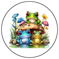 CUTE COLORFUL FROGS ENVELOPE SEALS LABELS STICKERS PARTY FAVORS