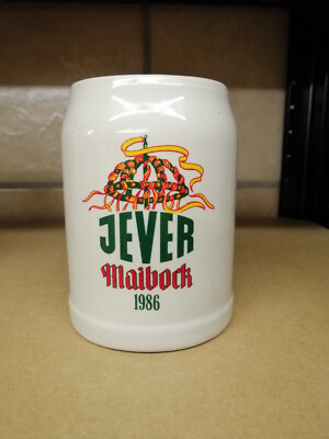 Jever Bierkrug Seidel Keramik Stein Rarität 0,5 l Maibock 1986