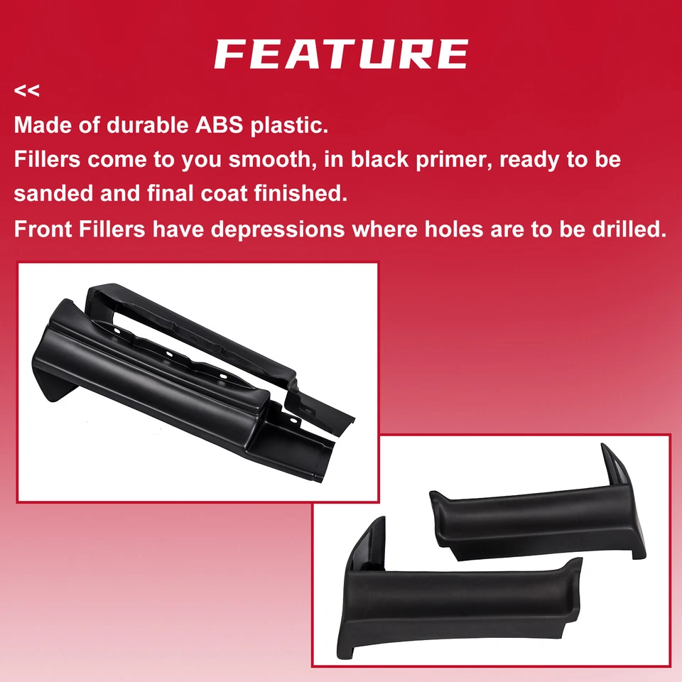 HECASA FULL 4pc BUMPER FILLER  Fit 1981-1987 Buick Grand National-T-Type-Regal — 第 3/4 张图片