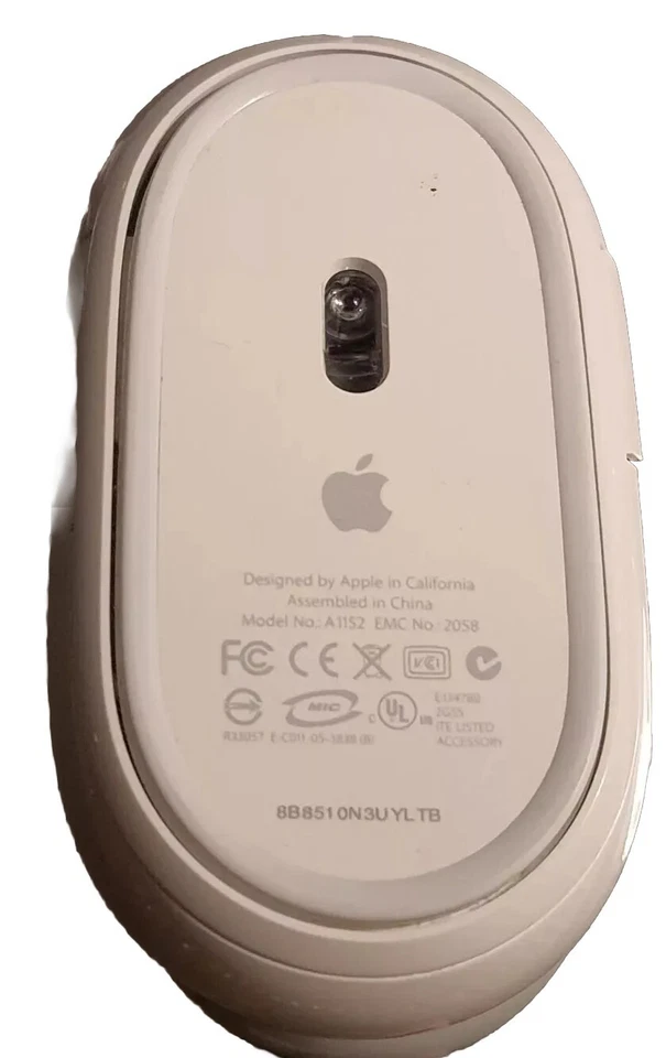 APPLE "MIGHTY MOUSE" A1152   EMC2058 WHITE WIRED USB OPTICAL FOR IMAC UNTESTED - Image 2 of 2