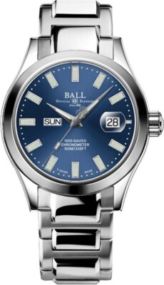 NEW BALL ENGINEER III MARVELIGHT COSC 40 DAY DATE BLUE DIAL NM9036C-S1C-BE