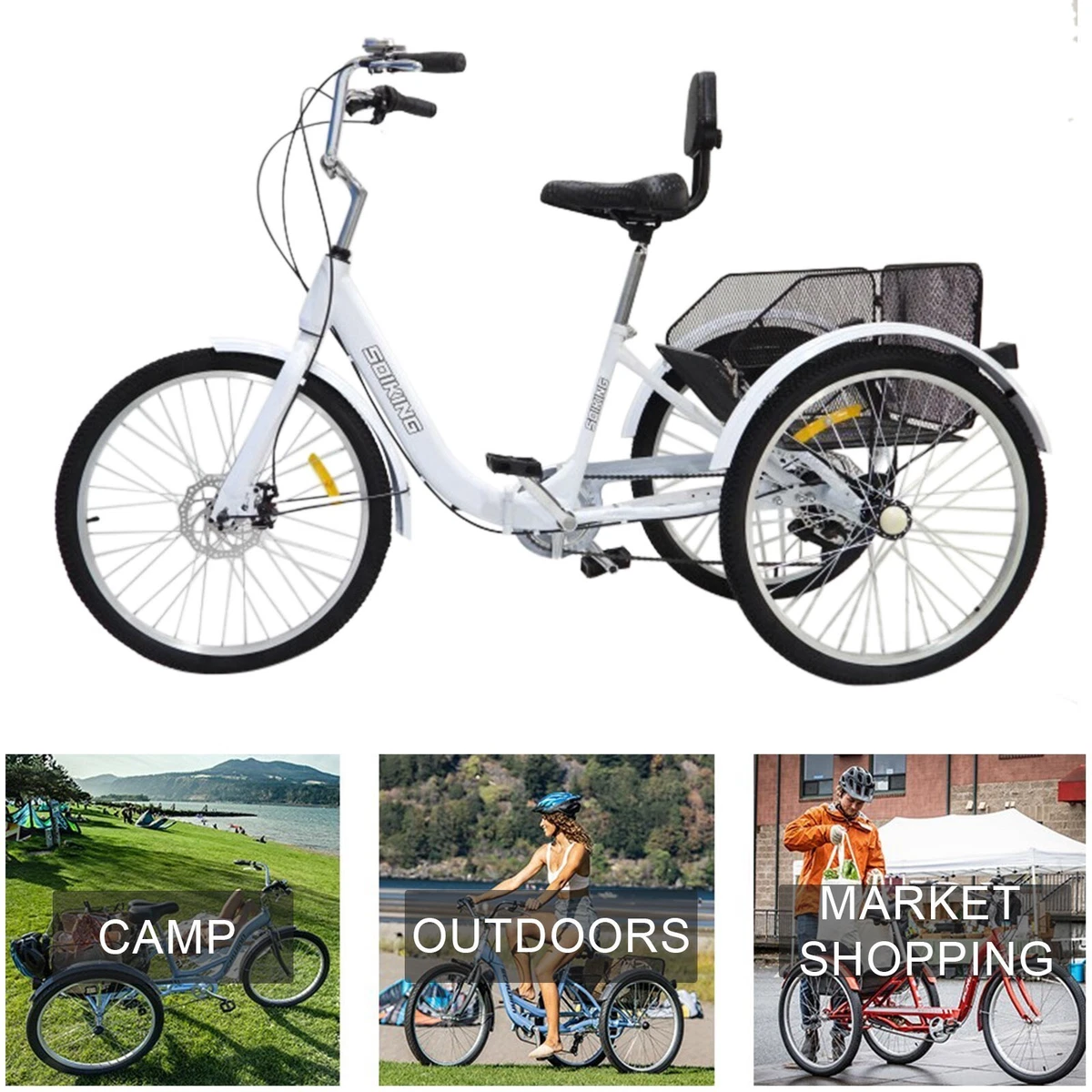 3 wheel bicycles with gears hot sale