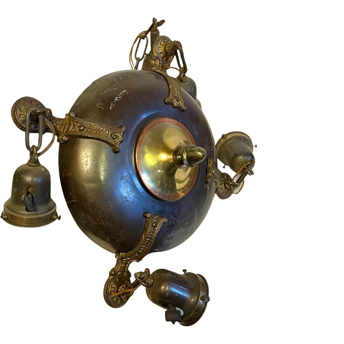 ANCIENNE PAIRE DE bougeoirs chandelier Hauteur 28cm X 13cm Bronze Ou