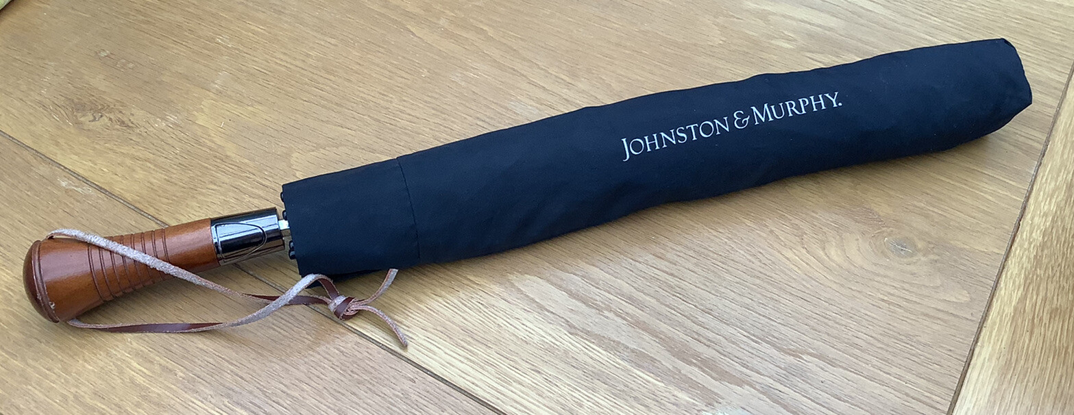 JOHNSTON & MURPHY AUTOMATIC BLACK GOLF UMBRELLA eBay