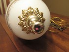 Vintage Mid Century Modern Hanging Glass Swag Lamp Hollywood Regency chain  plug — photo 6