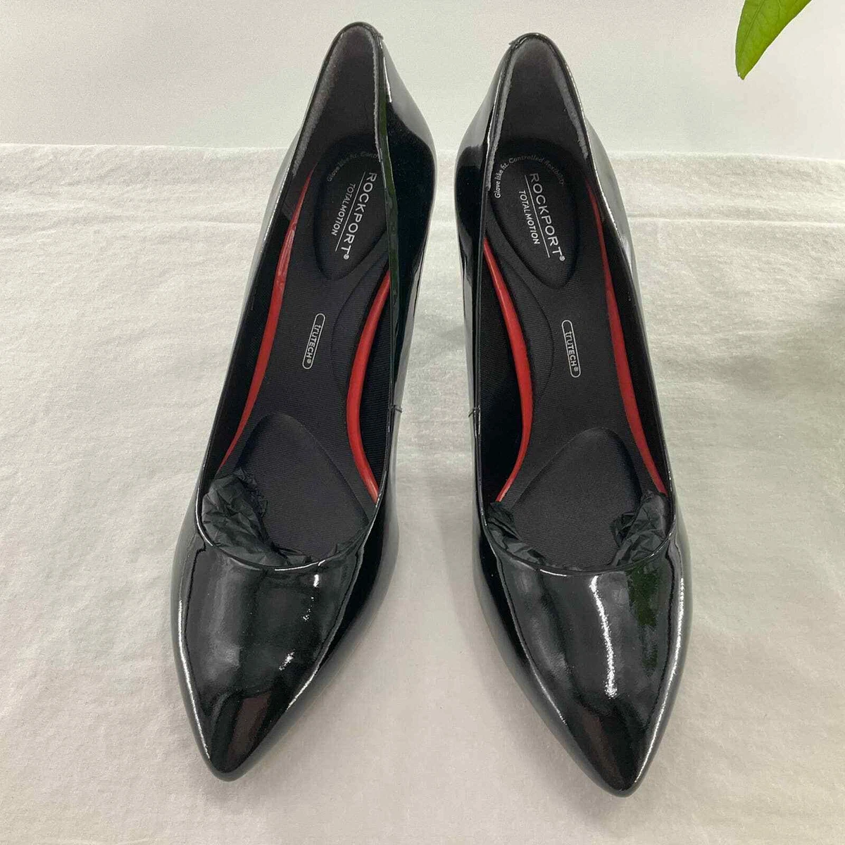 Rockport Women s Total Motion 75mm Pointy Pump 10 W US Black Patent