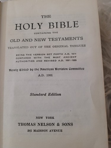 Holy Bible American Standard Version (ASV) 1901 1929 Watchtower/Nelson ,descript - Picture 3 of 5