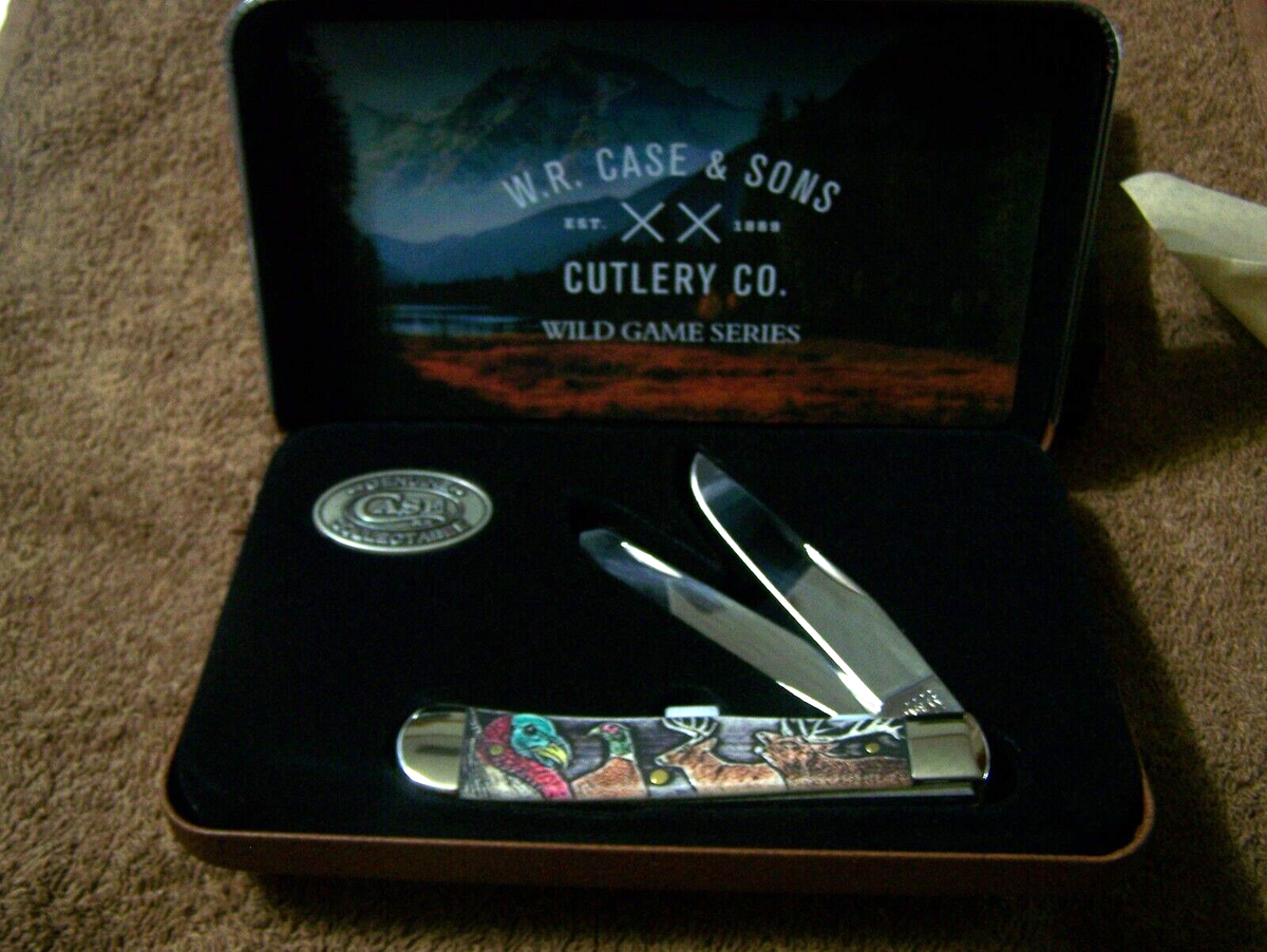 CASE SPORTSMAN WILDLIFE SERIES COLOR WASH 6254SS TRAPPER 60585 4 1