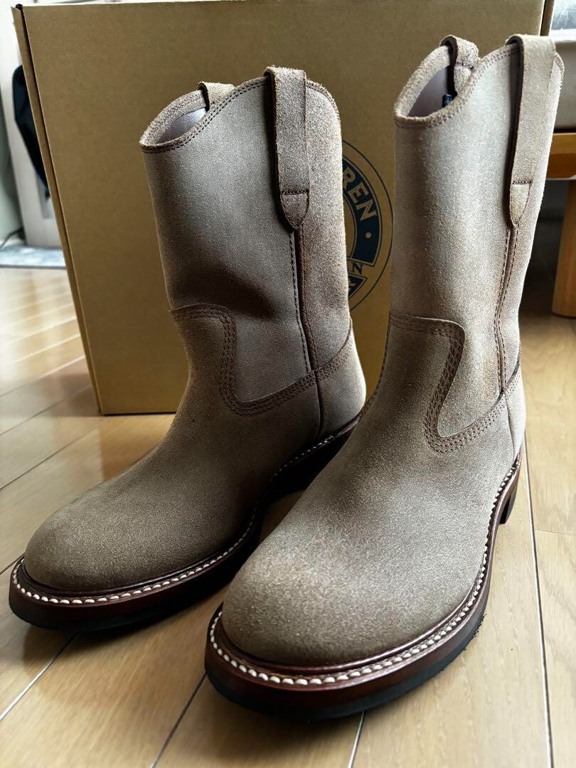 ジョンロフグレンDUKE ROPER BOOTS サイズ9D JOHN LOFGREN DUKE ROPER BOOTS Cowhide Natural Roughout Size 9D New