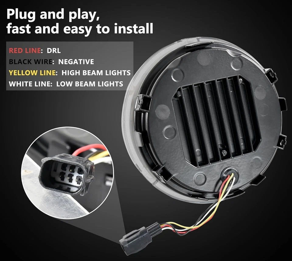 LED Headlight Assembly Hi/Lo Beam for Honda Rebel 500 CMX500 2020-2023 Plug&Play - Image 4 of 4