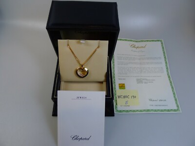 Chopard Pendant 18K-Y Gold, Happy Diamond 0.30ct Coeur-L with Double 31'' Chain