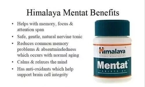 Himalaya Mentat Tablets For Memory Wellness (10* 60) Herbal Reduces Stress - Picture 2 of 4