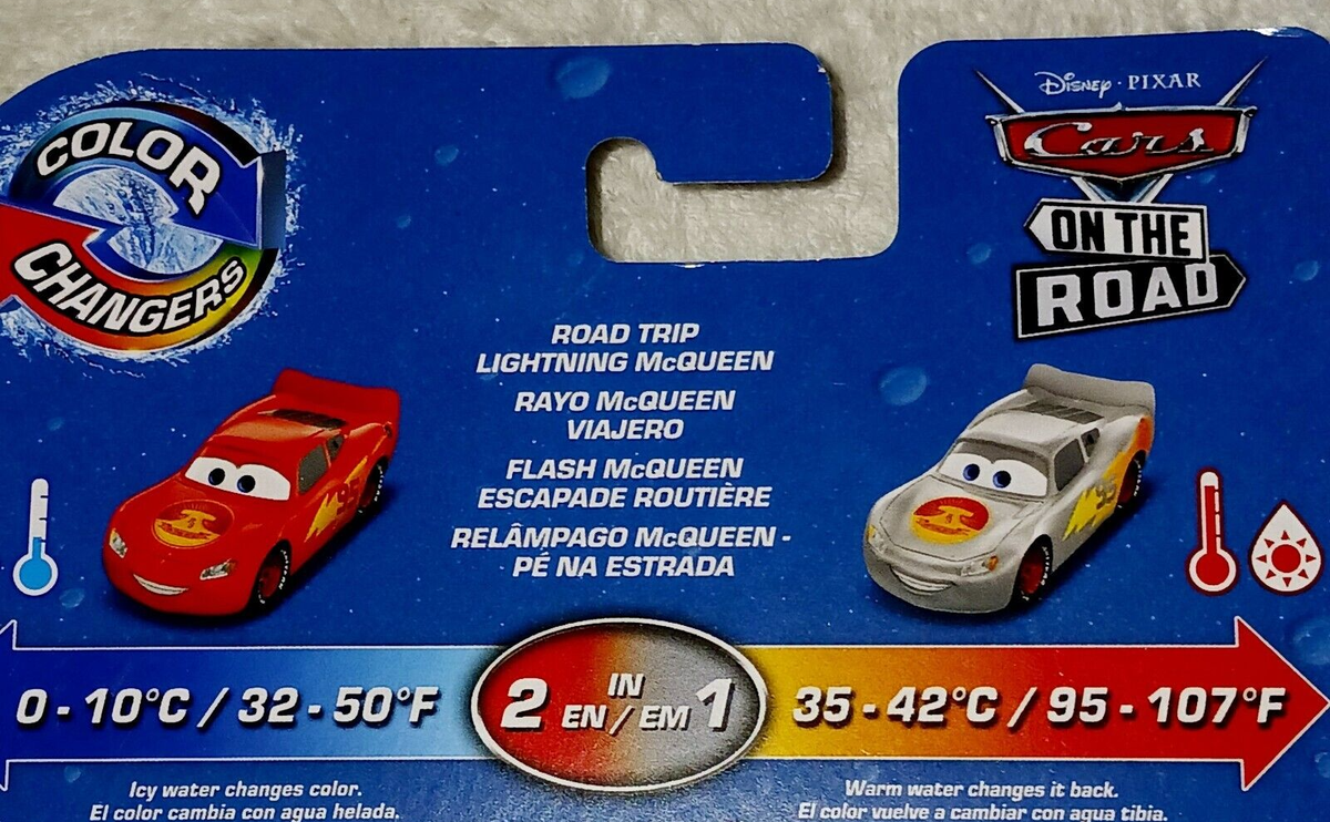 DISNEY PIXAR CARS COLOR CHANGERS ROAD TRIP LIGHTNING McQUEEN