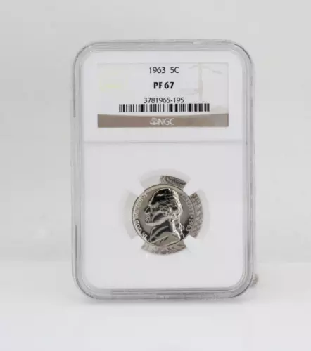 1963 Jefferson Nickel 5C NGC PF 67 - Proof Coin