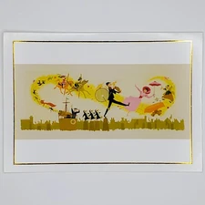 Mary Poppins Blank Notecard Bert Jane Michael Disney Archives Carousel Horse