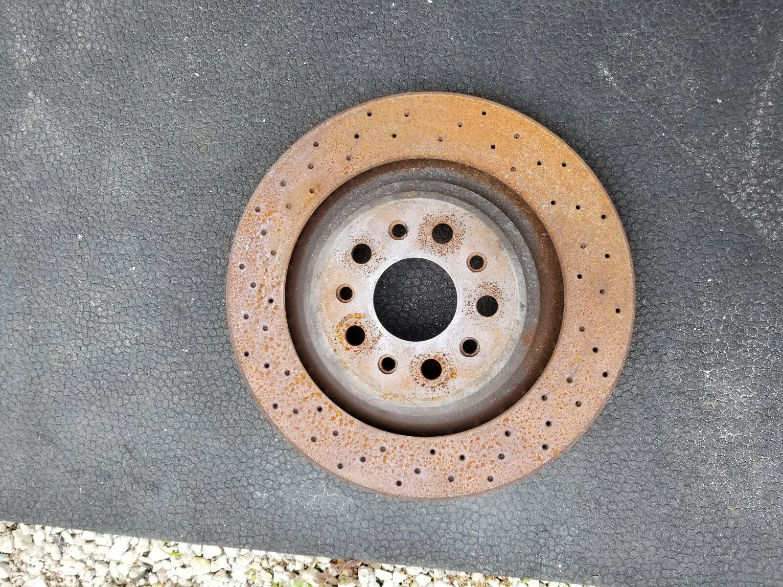 2014-2016 MASERATI GHIBLI M157 OEM REAR WHEEL CROSS DRILLED DISC BRAKE ROTOR 13"